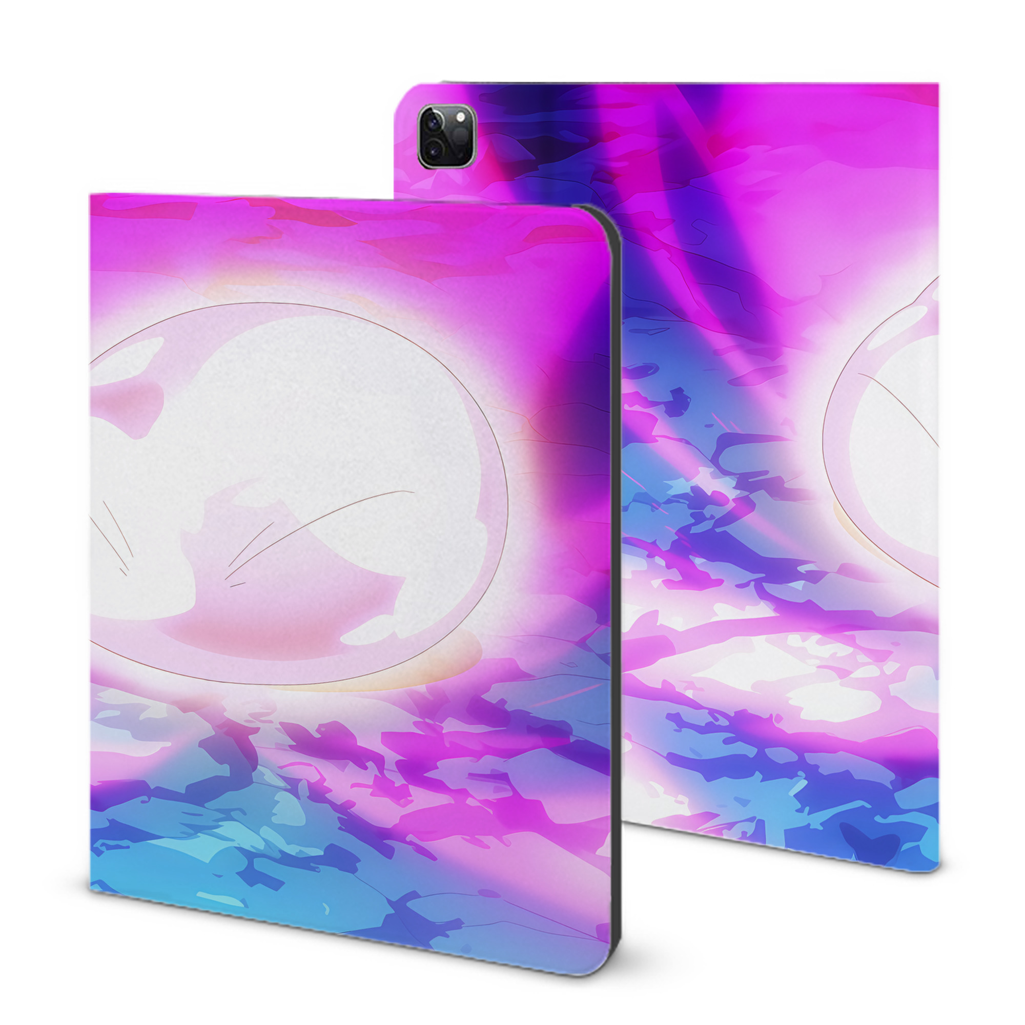 （画像用） 転スラ Regarding Reincarnated to Slime IPad ケース ブック型 PUレザー TPU 耐衝撃 軽量 薄型 ペン収納なし 全面保護 IPad 各モデル対応